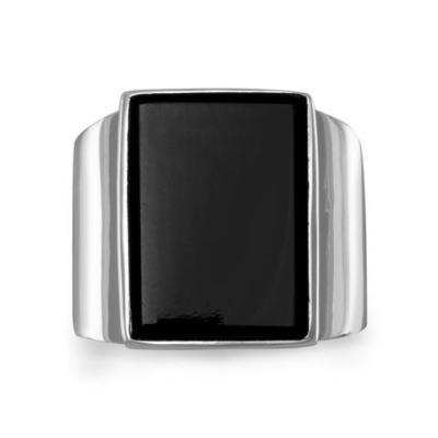 Black Onyx Silver Ring 83347_large