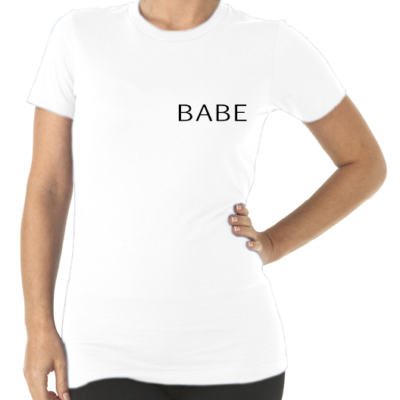 The Babe Girlfriend T-Shirt in White by Black Kaps®