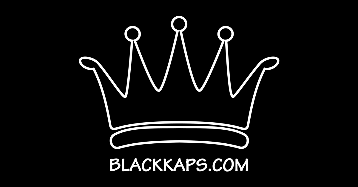 Blackkaps Com Black Kaps Black Blackground Logo White Outline Fb Share Blackkaps Com