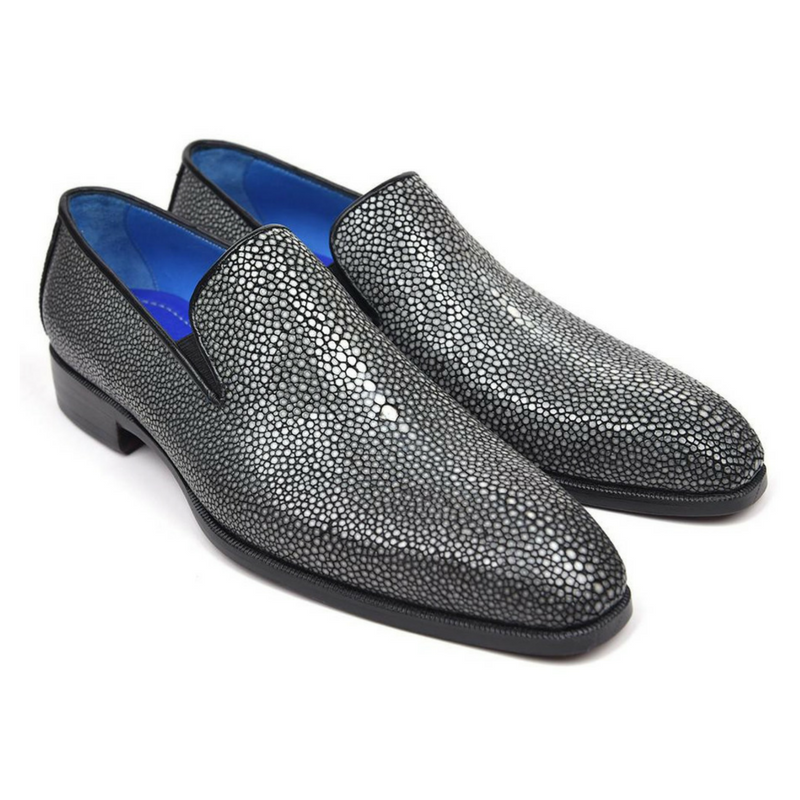Handcrafted Couture Stingray Loafers - Black Kaps