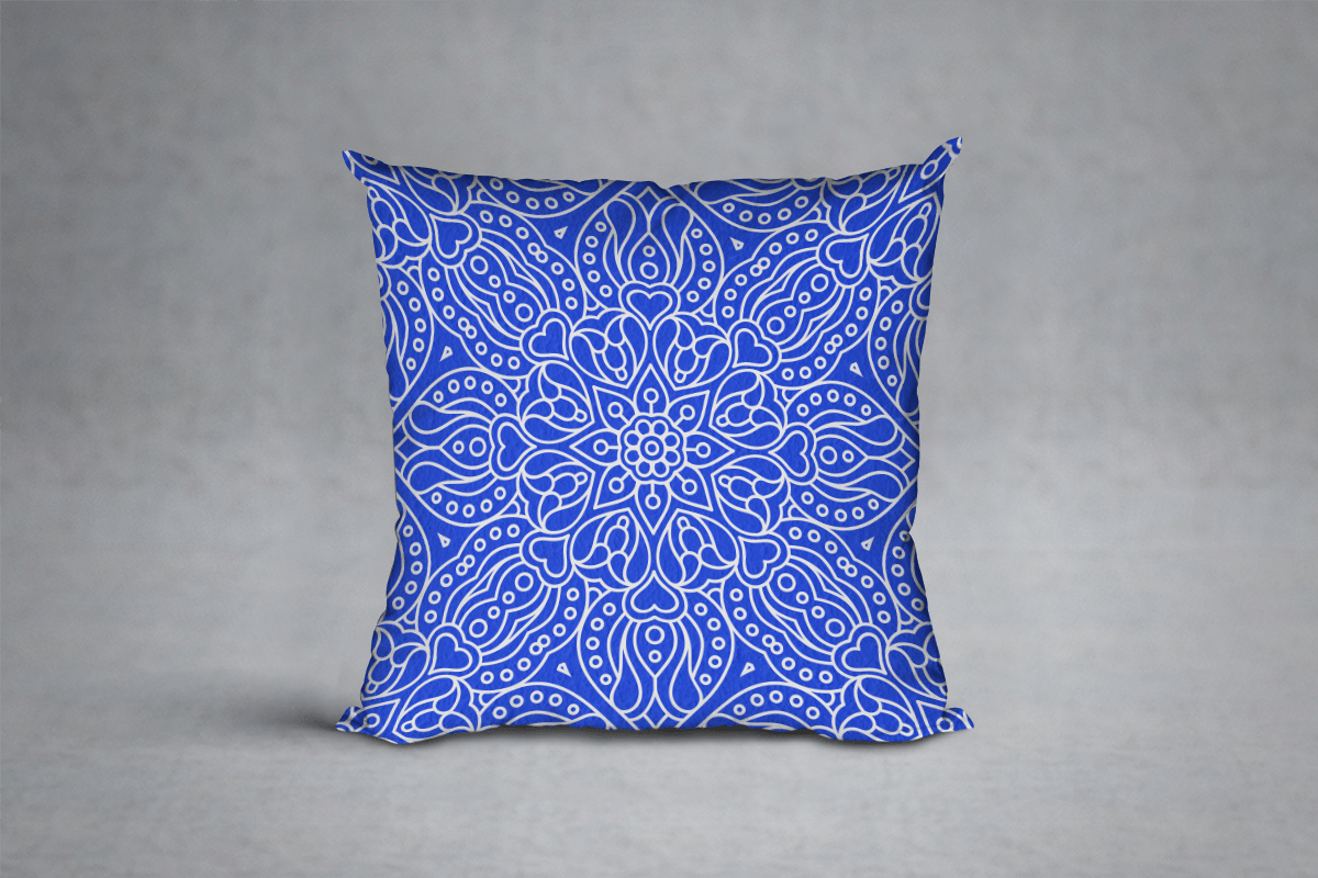 The Maya Square Accent Pillow in Royal Blue - BlackKaps.com